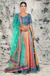 Multicolour Silk & Zari Lehenga
