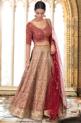 Maroon Zari & Sequin Lehenga