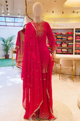 Rani Neck Embroidered Ready Made Suit Set