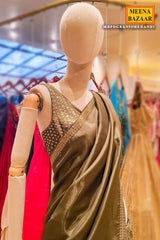 Mehandi Green Organza Saree