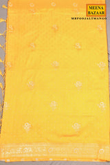 Pooja Mango Silk Saree with Elegant Weaving Jal