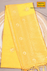 Pooja Mango Silk Saree with Elegant Weaving Jal