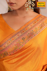 Mustard Silk Saree with Weaving Traditional Festive & Party Wear