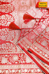 Red Silk Weaving Saree Elegant Festive & Wedding Wear