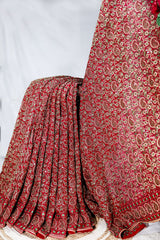 Maroon Georgette Saree with Sequin and Zari Work