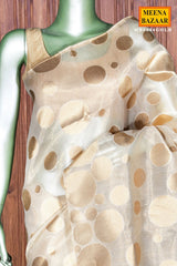Golden Woven Silk Saree for Women – Luxury Designer Party Wear Silk Saree
