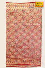 Maroon Silk Weaving Jal Saree