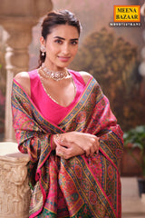 Rani Silk Weaving Saree Traditional Festive Wear