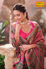 Rani Silk Weaving Saree Traditional Festive Wear