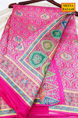Rani Silk Weaving Saree Traditional Festive Wear