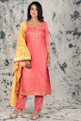 Gajari Silk Sequins Suit Set