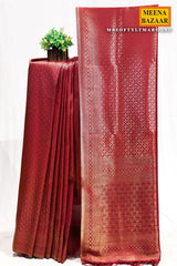 Softy Maroon Silk Weaving Jaal Saree