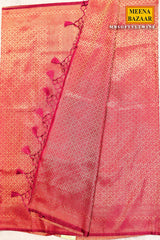 Softy Wine Silk Weaving Jal Saree