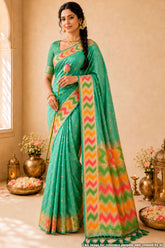 Sea Green Silk Weaving Saree
