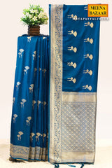 Tapasya Blue Silk Weaving Saree