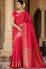 Royal Rani Jal Weaving Silk Saree