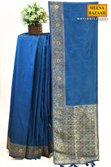 Blue Silk Weaving Saree
