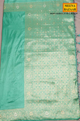 Sea Green Traditional Weaving Silk Saree