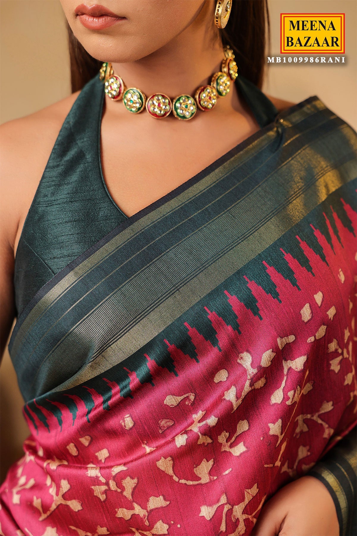Rani Silk Weaving Saree Elegant Festive & Wedding Wear