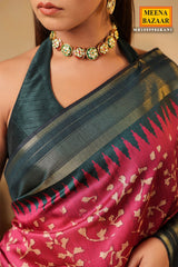 Rani Silk Weaving Saree Elegant Festive & Wedding Wear