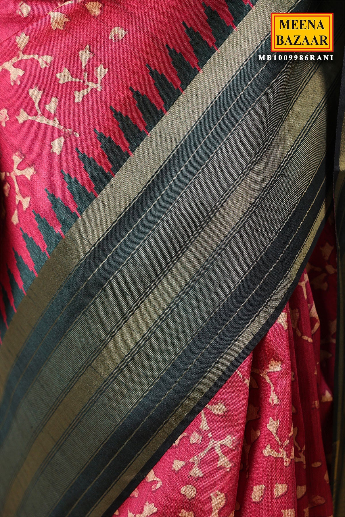 Rani Silk Weaving Saree Elegant Festive & Wedding Wear
