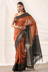 Brown Silk Weaving Saree with Traditional Rich Design | Luxury Ethnic Saree
