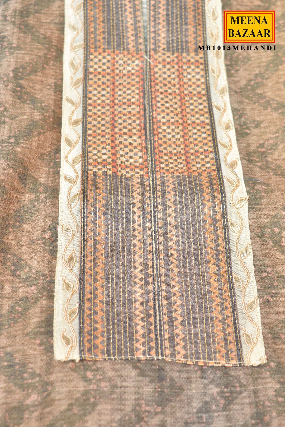Mehndi Printed Suit Set with Dupatta