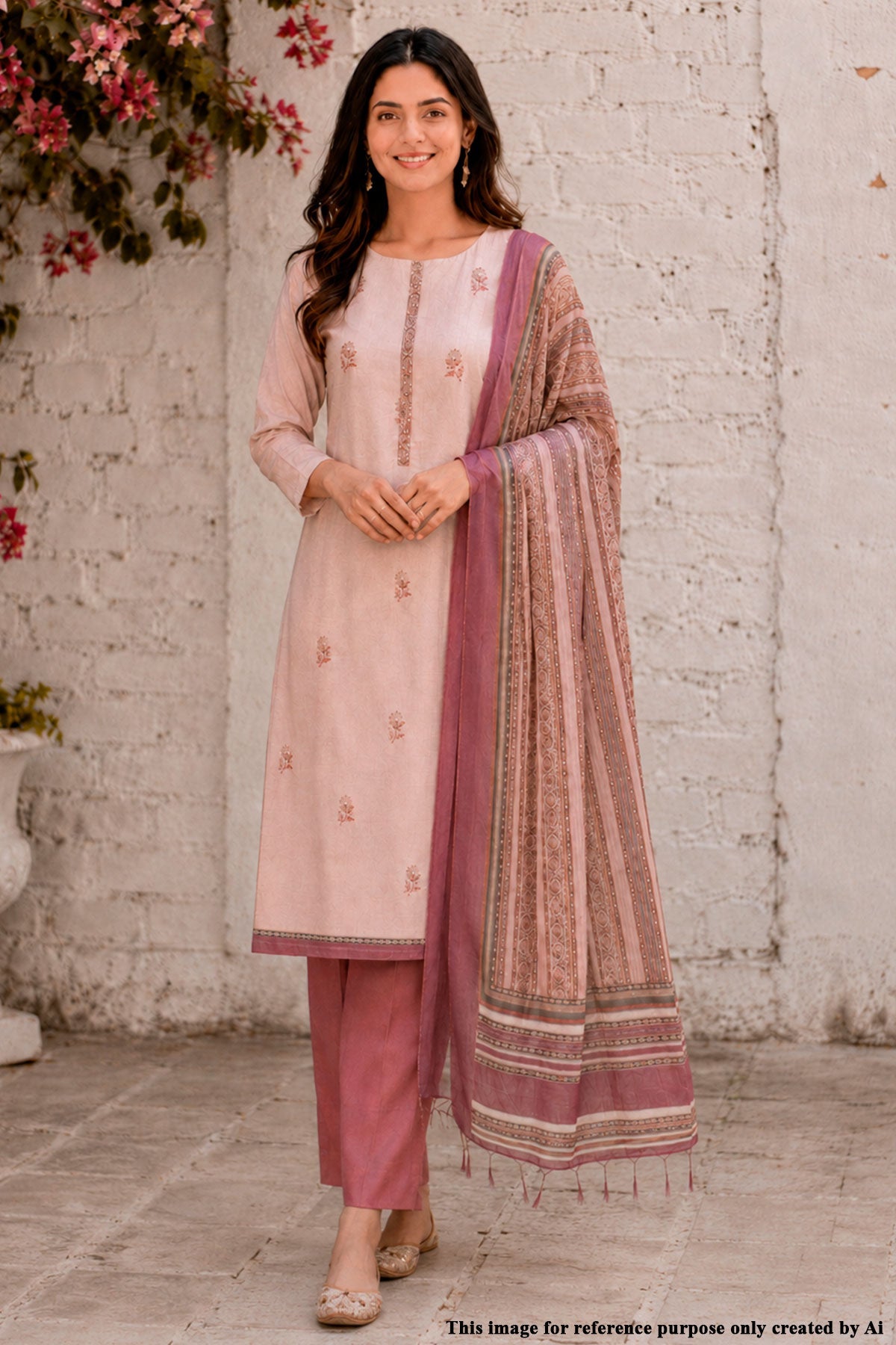Mauve Kurta Set with Dupatta