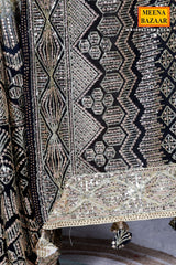 Black Georgette Sequin Embroidered Saree