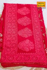 Royal Rani Georgette Saree with Exquisite Embroidery Saree