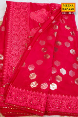 Royal Rani Georgette Saree with Exquisite Embroidery Saree