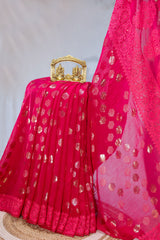 Royal Rani Georgette Saree with Exquisite Embroidery Saree