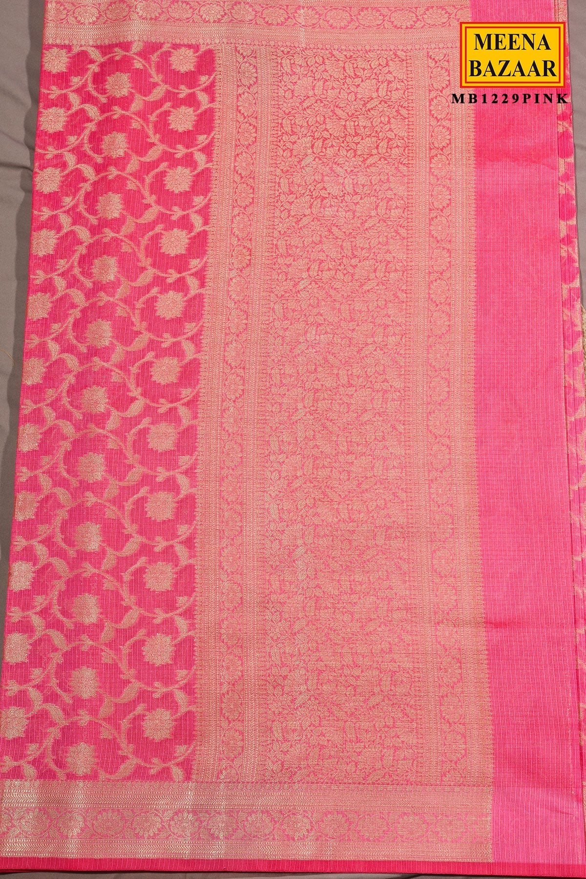 Pink Jal Woven Cotton Saree