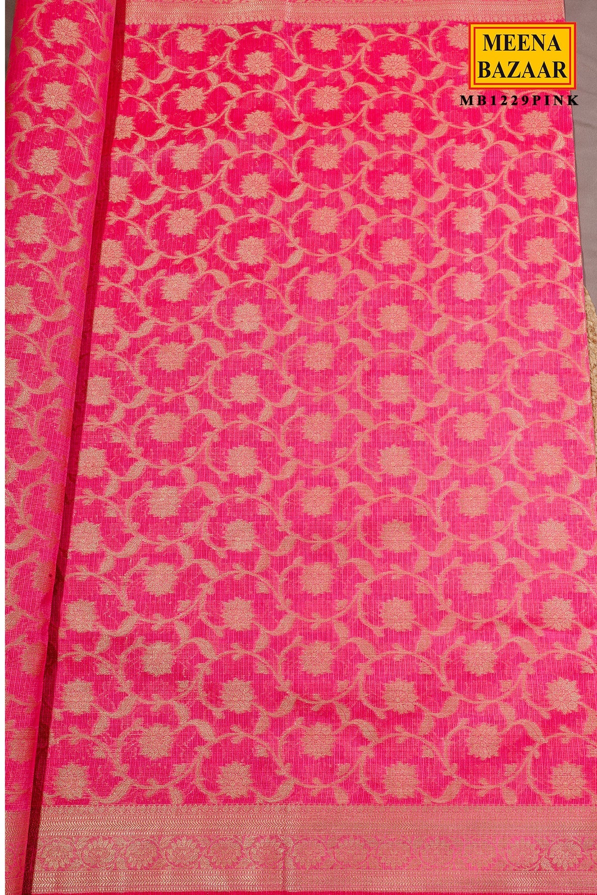 Pink Jal Woven Cotton Saree