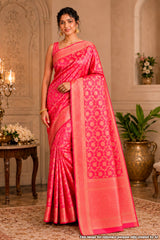 Pink Jal Woven Cotton Saree
