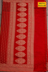 Maroon Buti Woven Cotton Saree