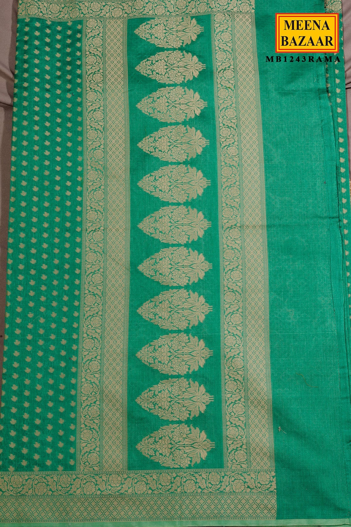 Rama Buti Woven Cotton Saree