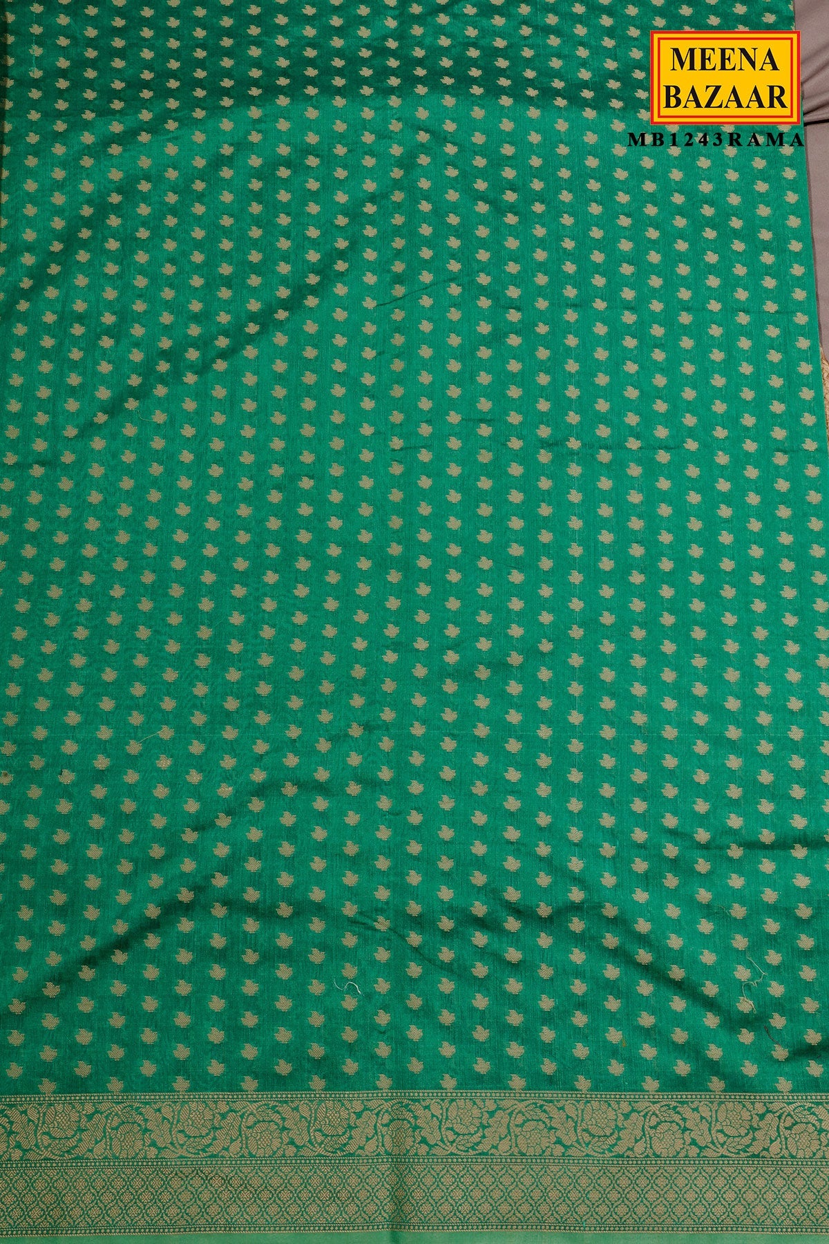 Rama Buti Woven Cotton Saree