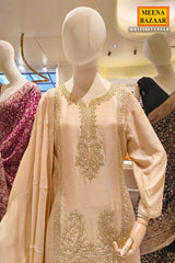 Tussar Sharara Set with Intricate Zari & Paisley Embroidery