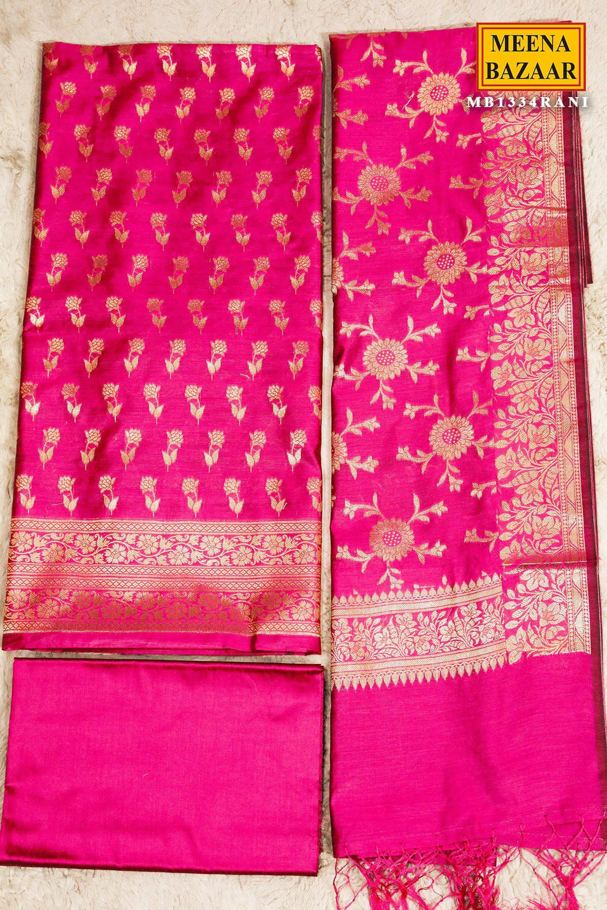 Rani Chanderi Weaving Suit Set