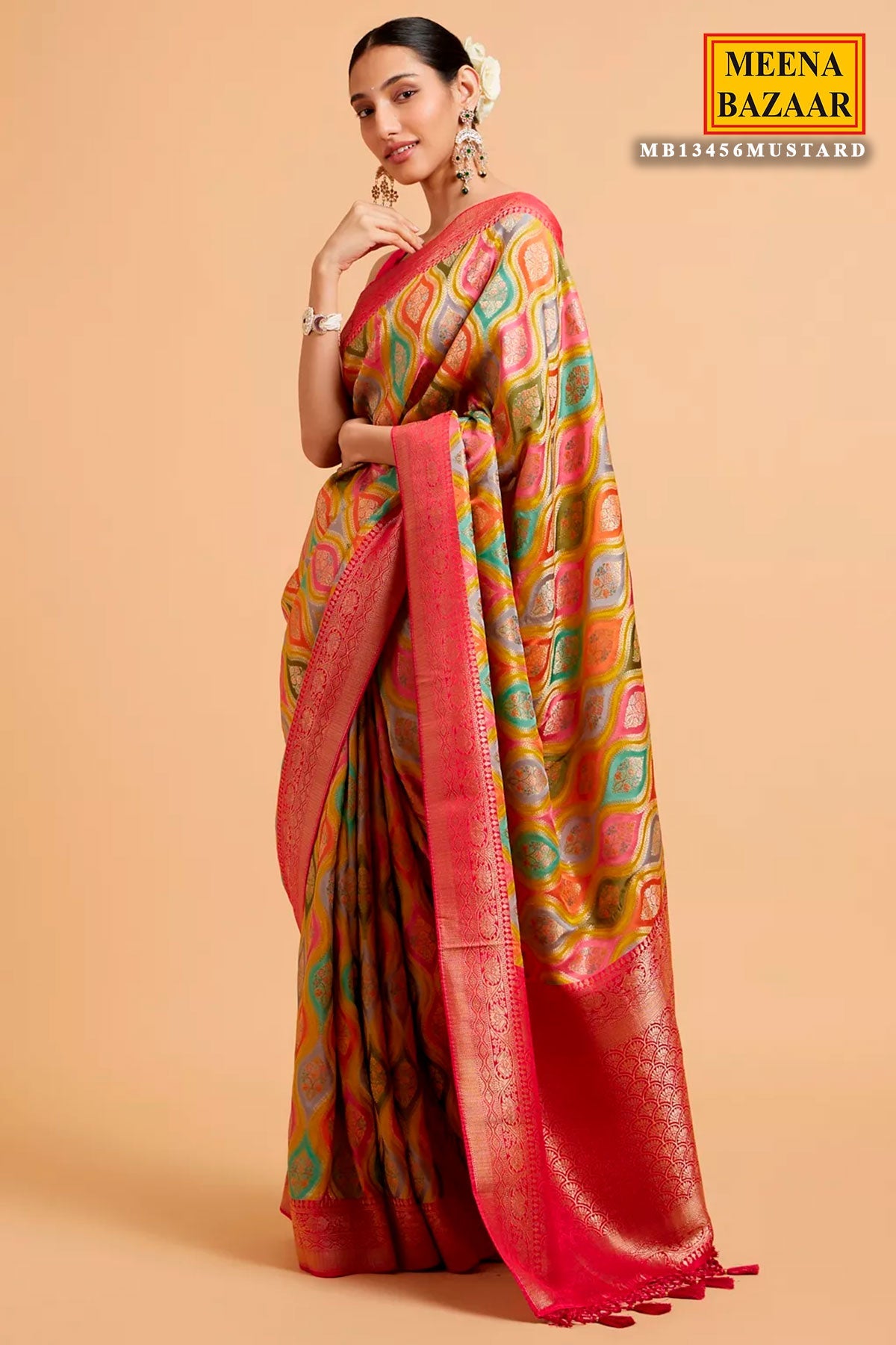 Mustard Silk Weaving Saree Elegant Festive & Traditional Wear