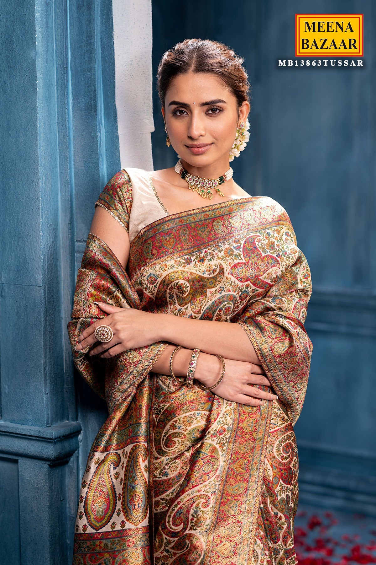 Tussar Silk Weaving Saree Elegant Festive & Traditional Wear