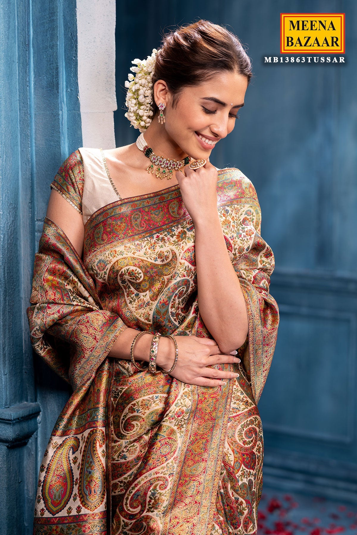Tussar Silk Weaving Saree Elegant Festive & Traditional Wear