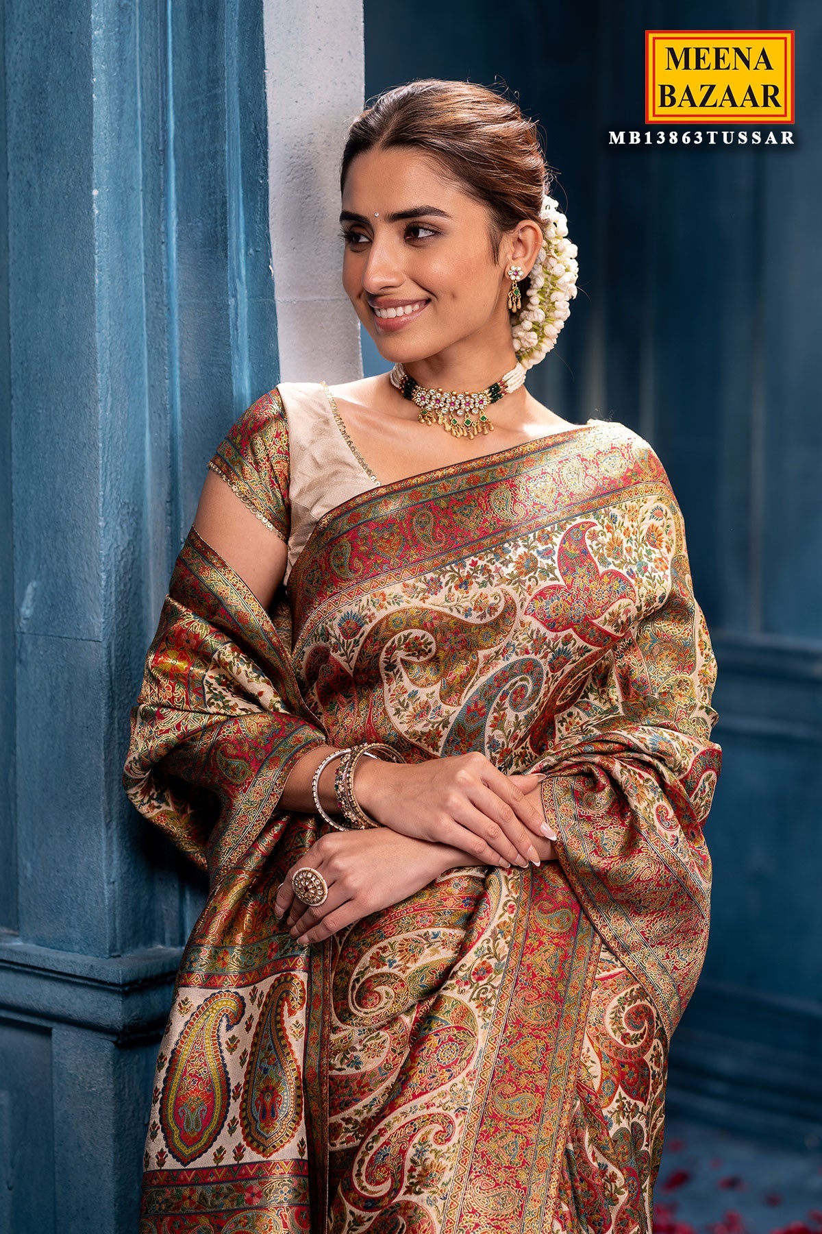 Tussar Silk Weaving Saree Elegant Festive & Traditional Wear