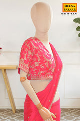 Rani Embellished Saree