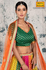Multicolor Georgette Lehenga