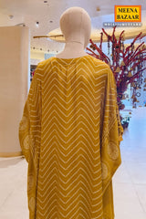Mustard Bandhani Chevron Grace Kaftan Set