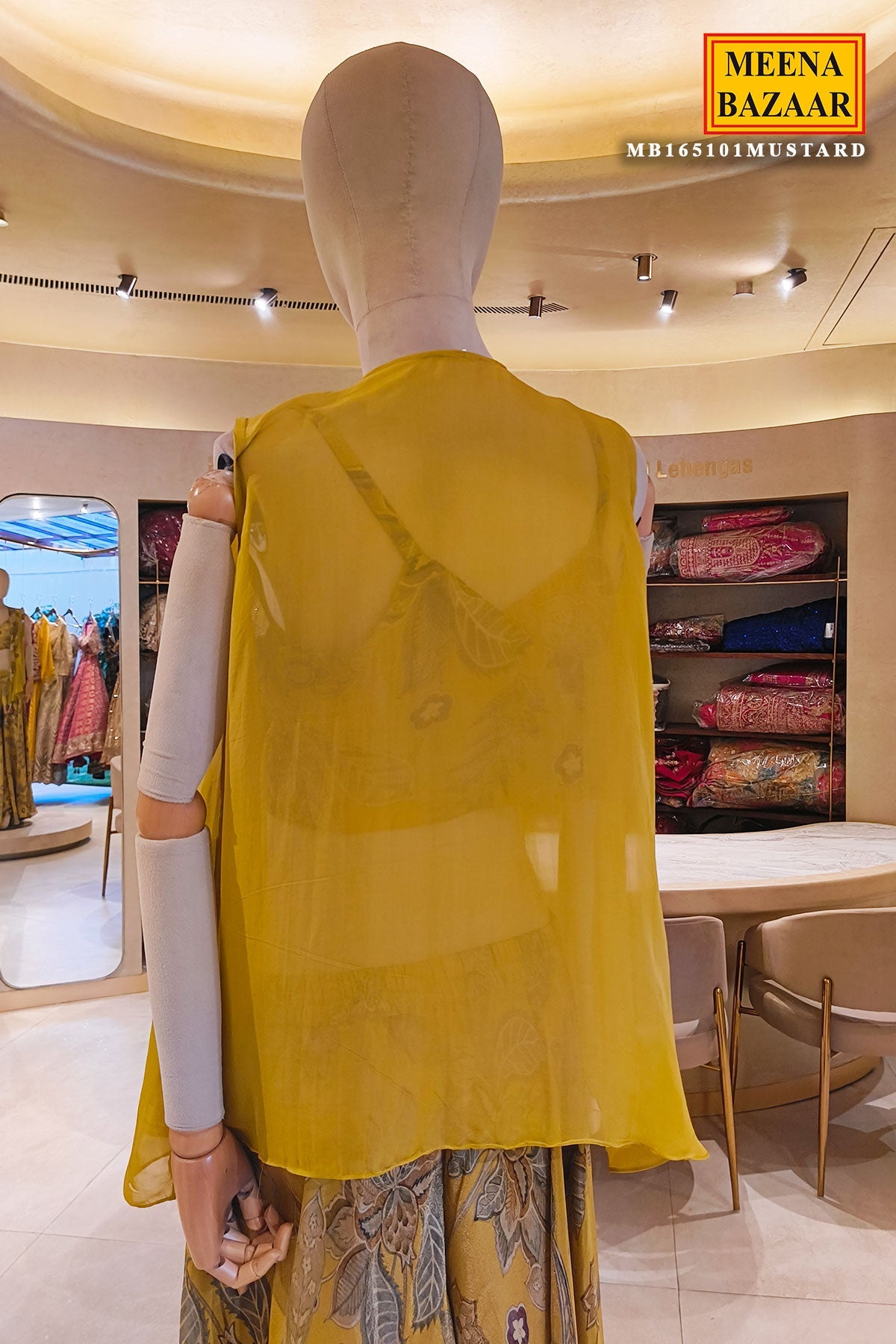 Graceful Mustard Indo Western Palazzo Set