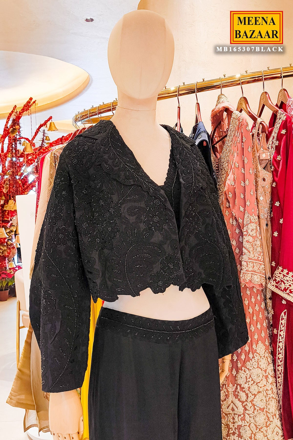 Embroidered Party Wear Indo Western Set