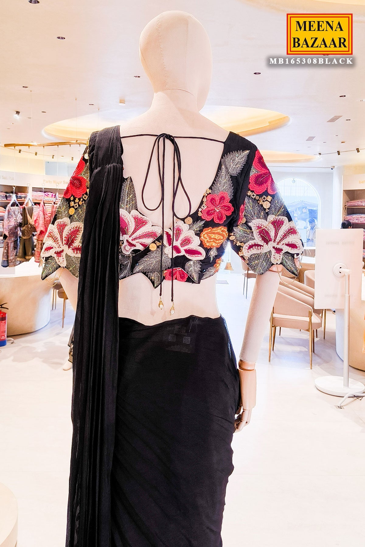 Floral Embroidered Ready To Wear Saree